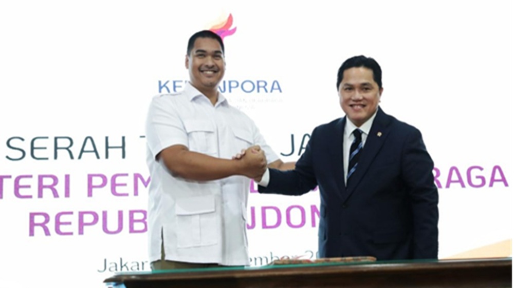 Kemenpora Gelar Sertijab dari Dito Ariotedjo kepada Erick Thohir