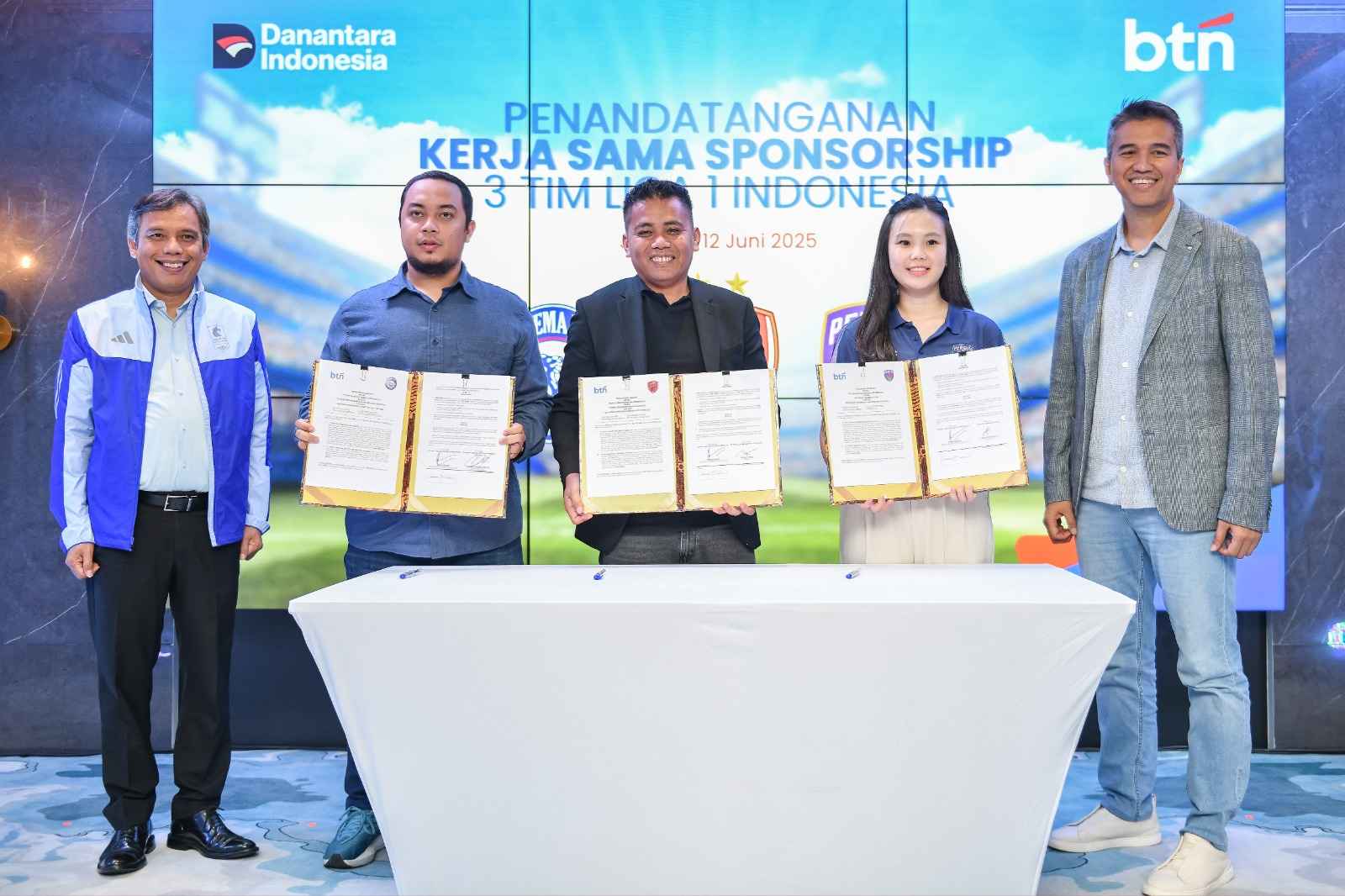 Dorong Kemajuan Sepakbola Indonesia, BTN Jadi Sponsor Tiga Klub Liga 1 Nasional