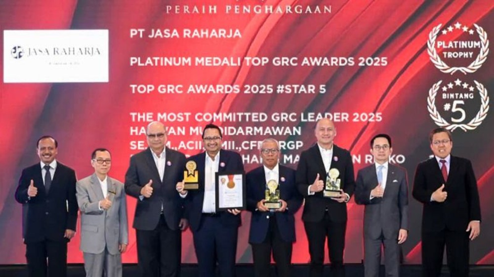 Jasa Raharja Raih Platinum Medali di Ajang TOP GRC Awards 2025 