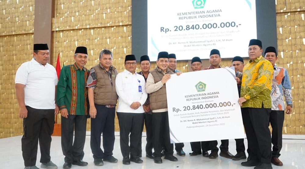 Kemenag Beri Bantuan Rp20,840 Miliar untuk Rehabilitasi Sarpras Terdampak Bencana Sumut